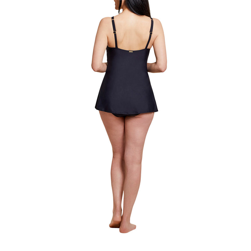 Wrap-Front Swim Dress