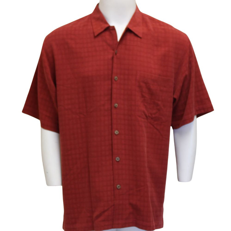 TBLV Tommy Bahama Mens Original Sample Ride The Tip Camp Shirt - Black - FINAL SALE main image 1