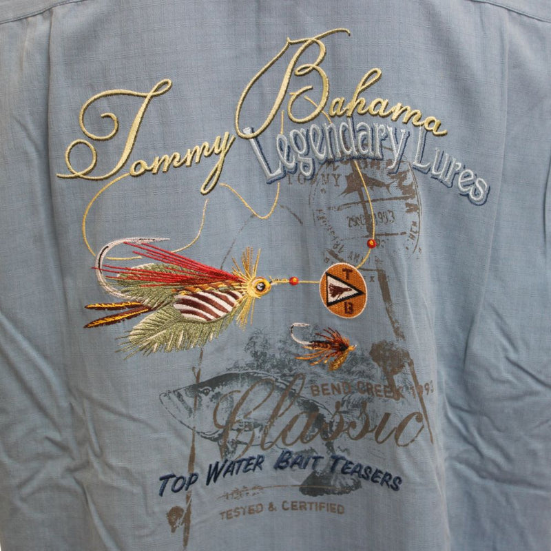 TBLV Tommy Bahama Mens Original Sample Jungle Shakedown Camp Shirt - Siberian - FINAL SALE main image 1