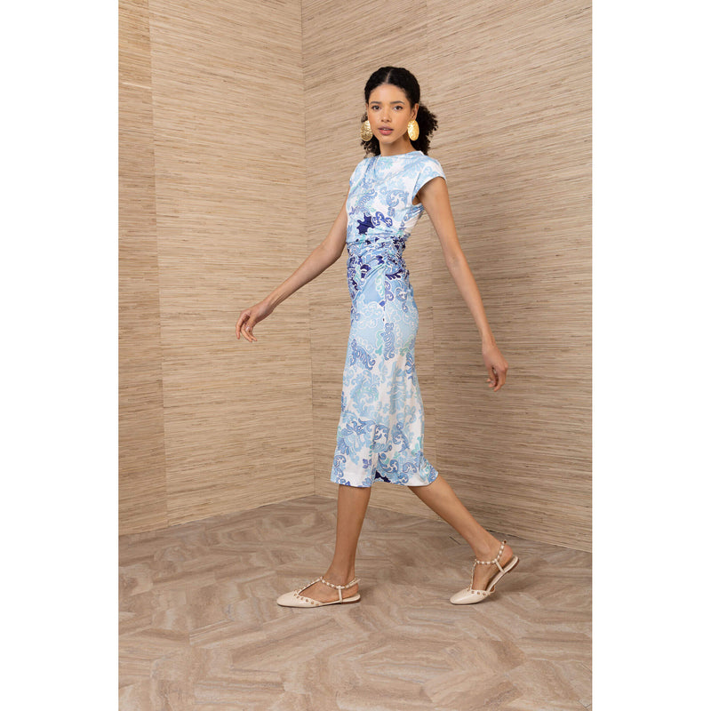 hale bob blue dress Thora Jersey / L Backless Wedding Dress it has the refined Color:Chocolate Theory Belted Mini Shirt