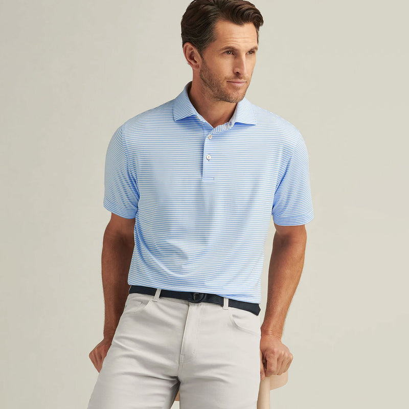 Peter Millar Hales Performance Jersey Polo: Cottage Blue Peter Millar Hales Performance Jersey Polo: Cottage Blue
