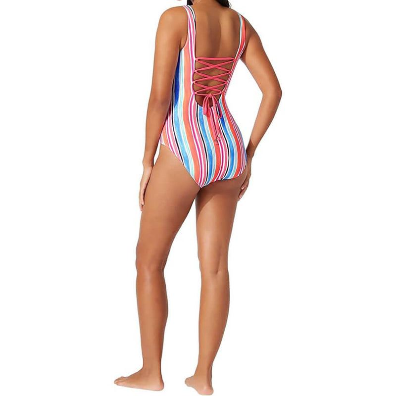 Tommy Bahama Island Cays Oasis Reversible One Piece Swimsuit In Passion