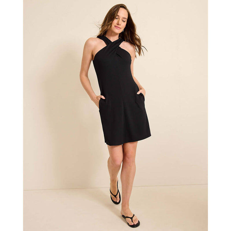 Tommy Bahama Women's Island Cays High-Neck Coverup Dress - Black - Size L Tommy Bahama Women's Island Cays High-Neck Coverup Dress - Black - Size L