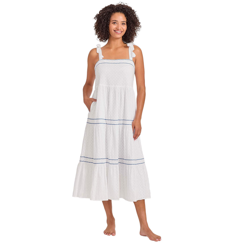 tommy bahama midi dresses Tommy Bahama Women's Coastal Tiles Short-Sleeve Midi Dress - Coastline
