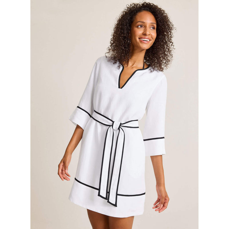 Tommy Bahama Women's St. Lucia Split Neck Tunic Cover Up - White