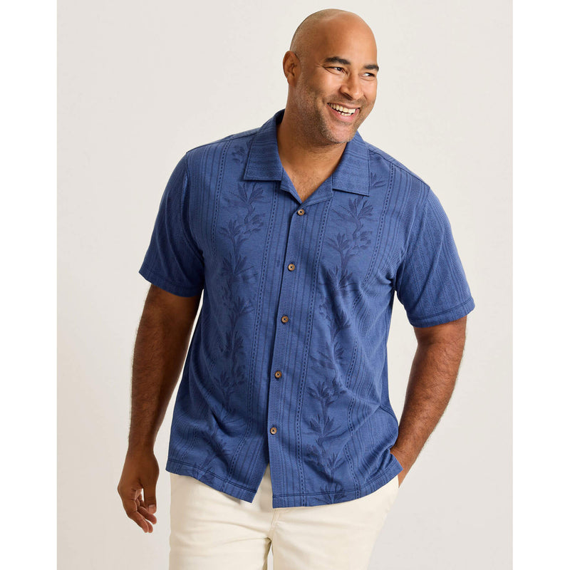 Tommy Bahama Men's Palm Fresco Beach Border IslandZone Camp Shirt - Carbon Navy - Size S Tommy Bahama Men's Palm Fresco Beach Border IslandZone Camp Shirt - Carbon Navy - Size S