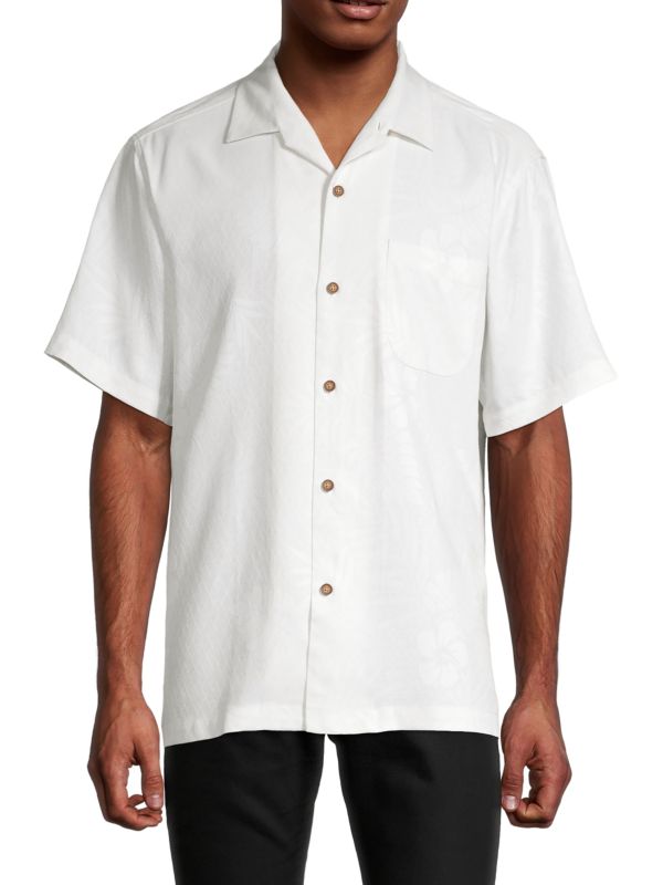 TBLV Tommy Bahama Mens Original Sample Happy Hour Camp Shirt - Mountain Bluebell - FINAL SALE