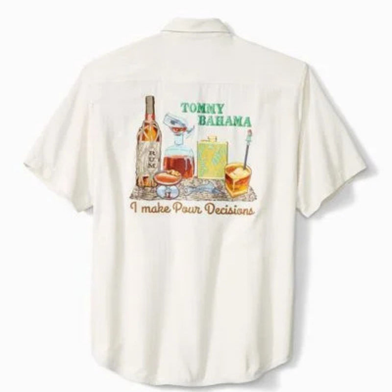 TBLV Tommy Bahama Mens Original Sample Blue Fin Distillery Camp Shirt - Continental - FINAL SALE main image 1