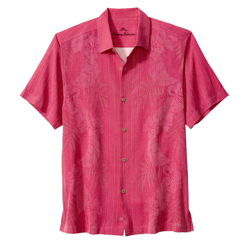 Tommy Bahama Big & Tall Bali Border Silk Camp Shirt