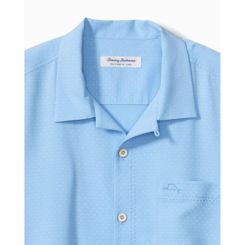 tommy bahama dress shirts Tommy Bahama Men's Coastal Ease Shoreline Check Camp Shirt in Seabank Sky XXL by Island Trends