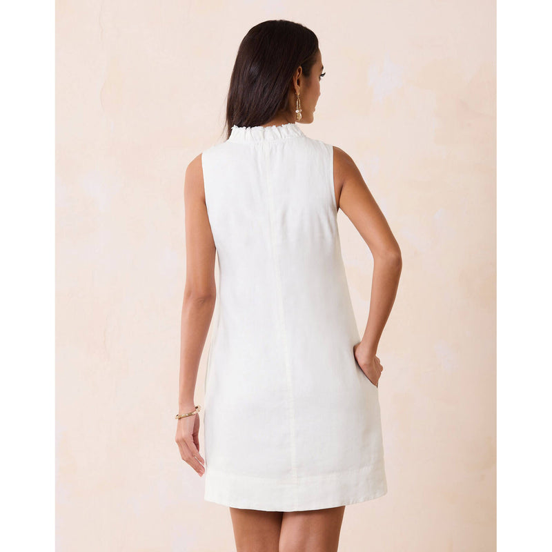 Tommy Bahama Women's Two Palms Double-Ruffle Linen Dress - White - Size S Tommy Bahama Women's Two Palms Double-Ruffle Linen Dress - White - Size S
