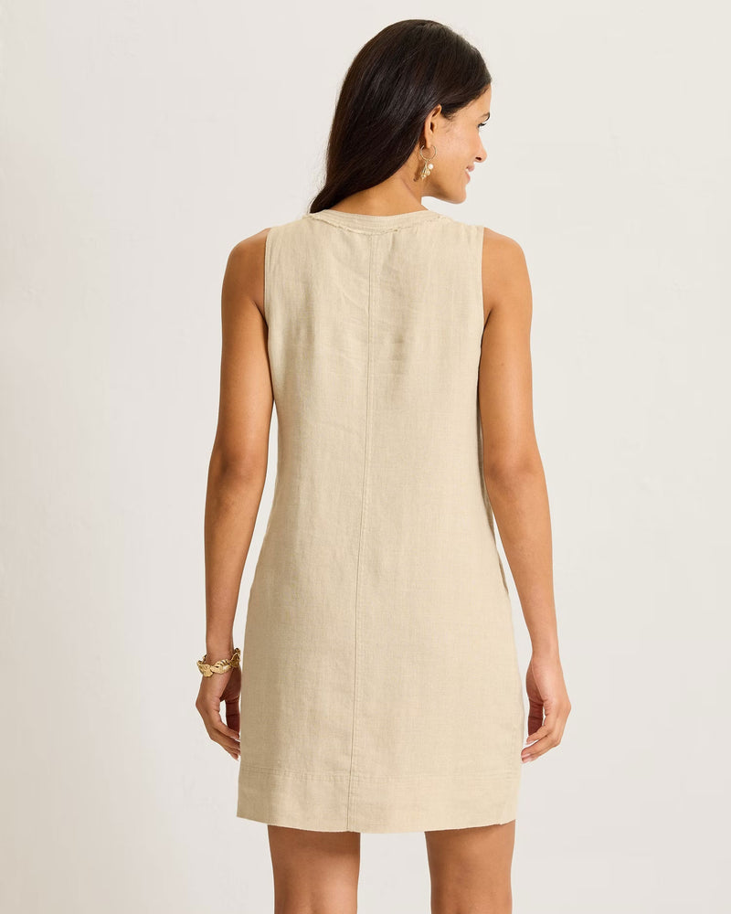 Tommy Bahama Women's Two Palms Patch Pocket Linen Dress in Natural – Island  Trends