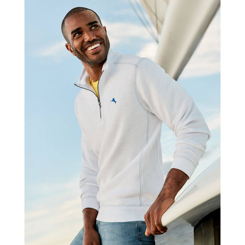 Tommy Bahama Tobago Bay Half Zip Sweater White