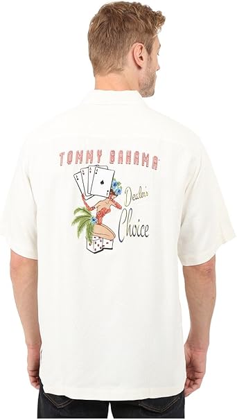 TBLV Tommy Bahama Mens Original Sample Winning Catch Camp Shirt Black - FINAL SALE
