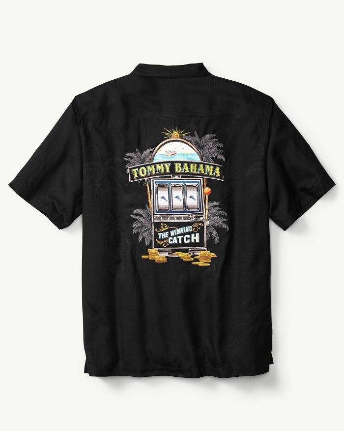 TBLV Tommy Bahama Mens Original Sample Five OClock Shadow Camp Shirt - Waterfall - FINAL SALE main image 1