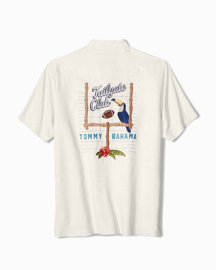 TBLV Tommy Bahama Mens Original Sample Liquid Assets Camp Shirt - Lt Straw - FINAL SALE