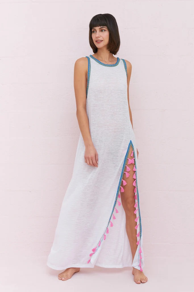 pitusa short dress Pitusa | Crochet Checkered Mini Dress Pink