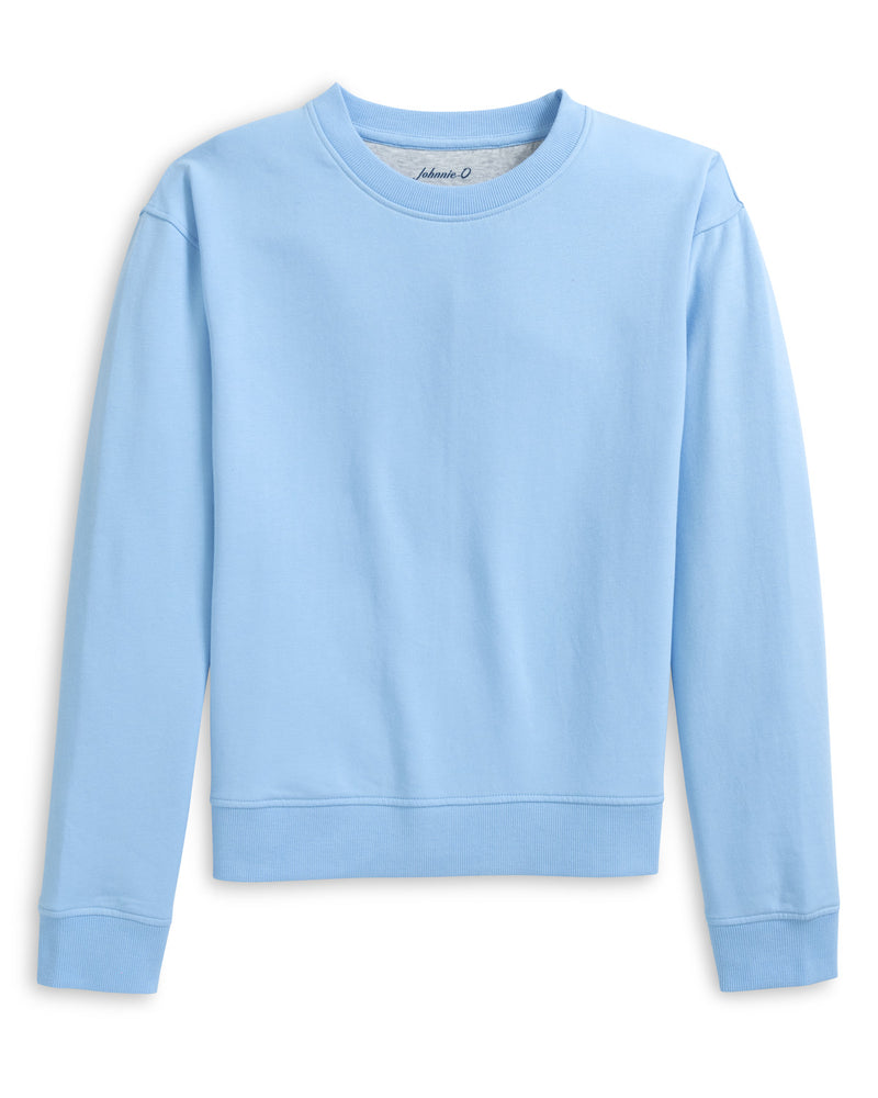 Johnnie-O Women's Penny Crew Neck Sweatshirt in Gulf Blue – Island