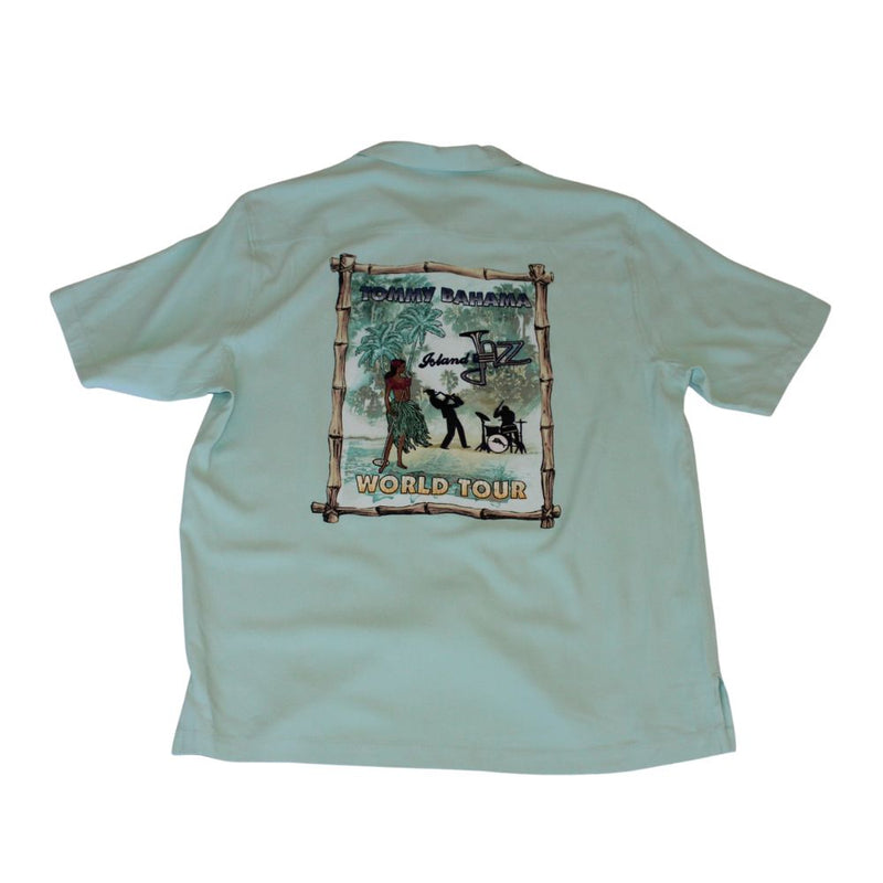 TBLV Tommy Bahama Mens Original Sample Winning Catch Camp Shirt Black - FINAL SALE main image 0