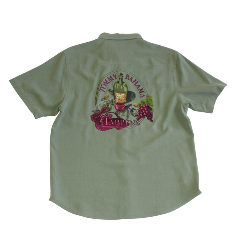 TBLV Tommy Bahama Mens Original Sample Third And Long Camp Shirt - Salsa - FINAL SALE main image 1