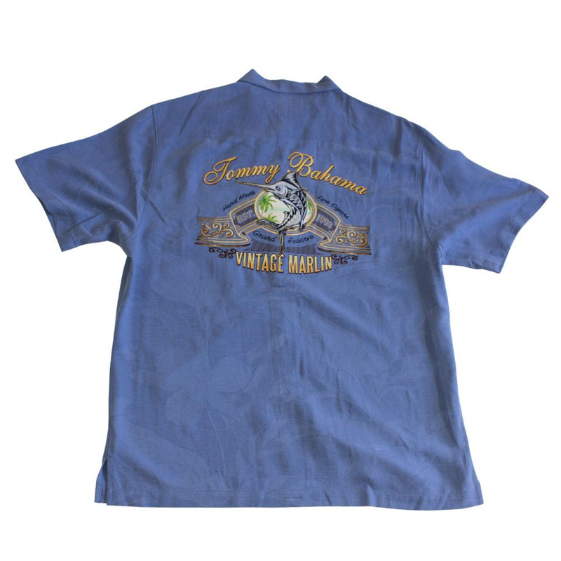 TBLV Tommy Bahama Mens Original Sample Jungle Shakedown Camp Shirt - Siberian - FINAL SALE