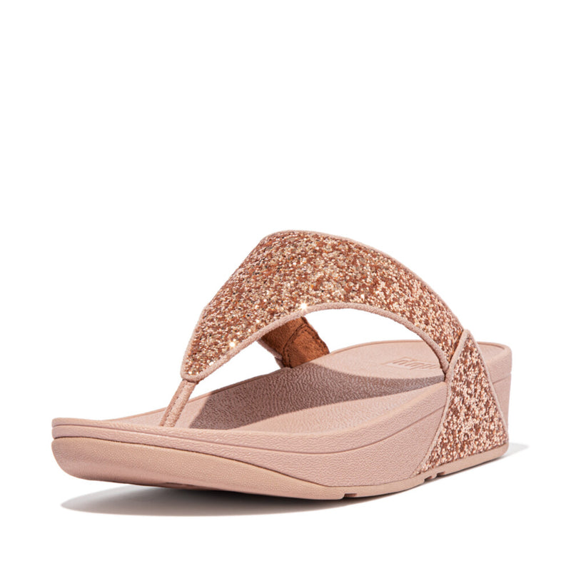 FitFlop Lulu Glitter Sandals in Rose Gold – Island Trends