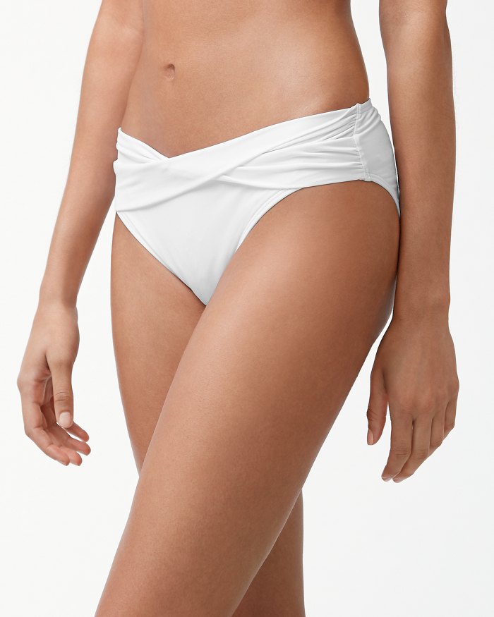 Tommy Bahama Pearl High Waist Twist Bottom White FINAL SALE