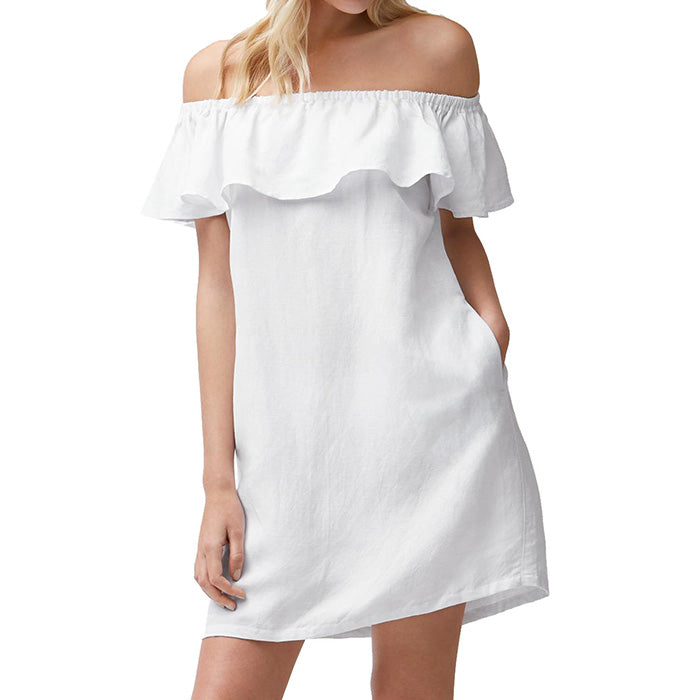 White off the shoulder cover up Outlet