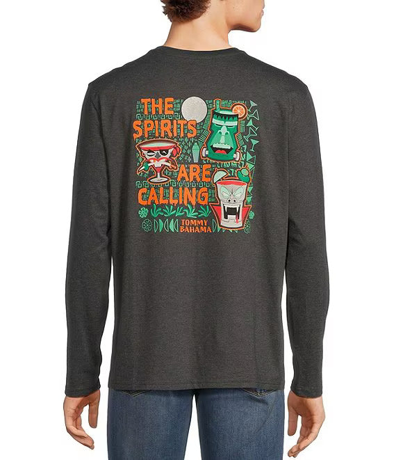 Tommy Bahama The Spirits Are Calling Long Sleeve T-Shirt - Coal Heather