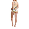 Tribal Wrap Front One-Piece Swimsuit With Flatten It Tummy Control - Blooming