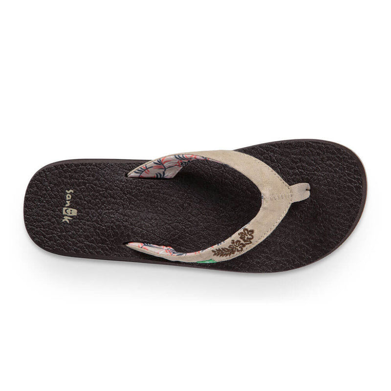 Sanuk Womens Yoga Paradise 2 Sandals - Natural Paradise Palms