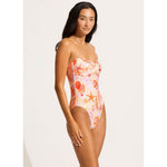 Seafolly La Mer Twist Bandeau Swimsuit - White