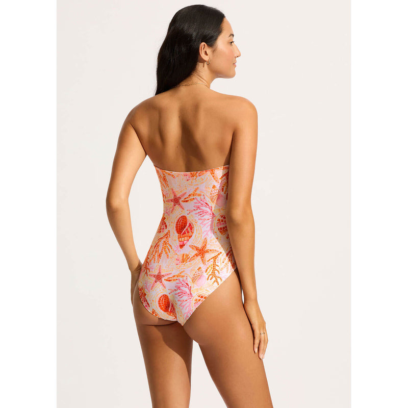 Seafolly La Mer Twist Bandeau Swimsuit - White