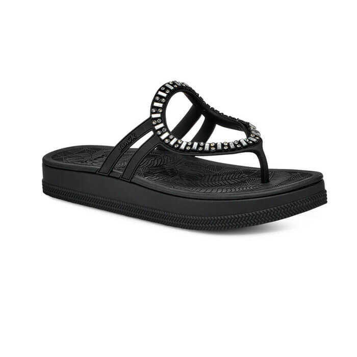 Sanuk Womens Sunshine Gem Sandals - Black