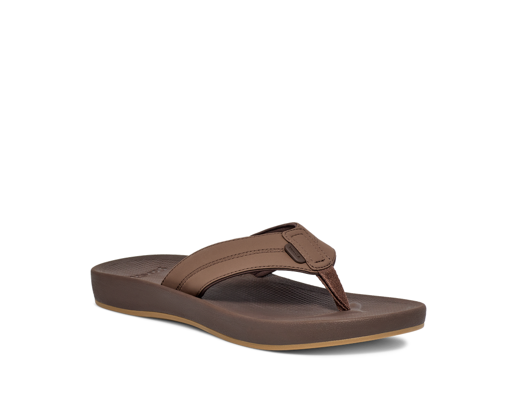 Sanuk Mens Cosmic Coast Sandals in Brown – Island Trends display picture 3