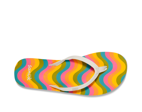 Sanuk Womens Yoga Joy Rainbow Sandals - Rainbow