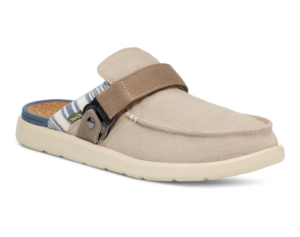 Sanuk Mens Happy Hour Lite Resort Shoes in Taupe – Island Trends