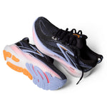 Brooks Womens Glycerin 22 Shoes - Black / Blue Heron / Orange