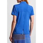 Tribal Short Sleeve V-Neck Top - Cobalt