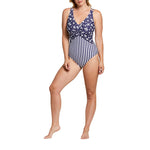 Tribal Knot Front One-Piece Swimsuit - Oceana