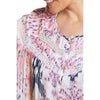 Tribal 3/4 Sleeve Buttoned Front Blouse With Tape Dtl - Blossom
