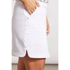 Tribal 17-Inch Pull On Skort With Rounded Slits - White