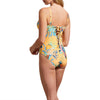 Tribal One-Piece Swimsuit With Flatten It Tummy Control - Apricot