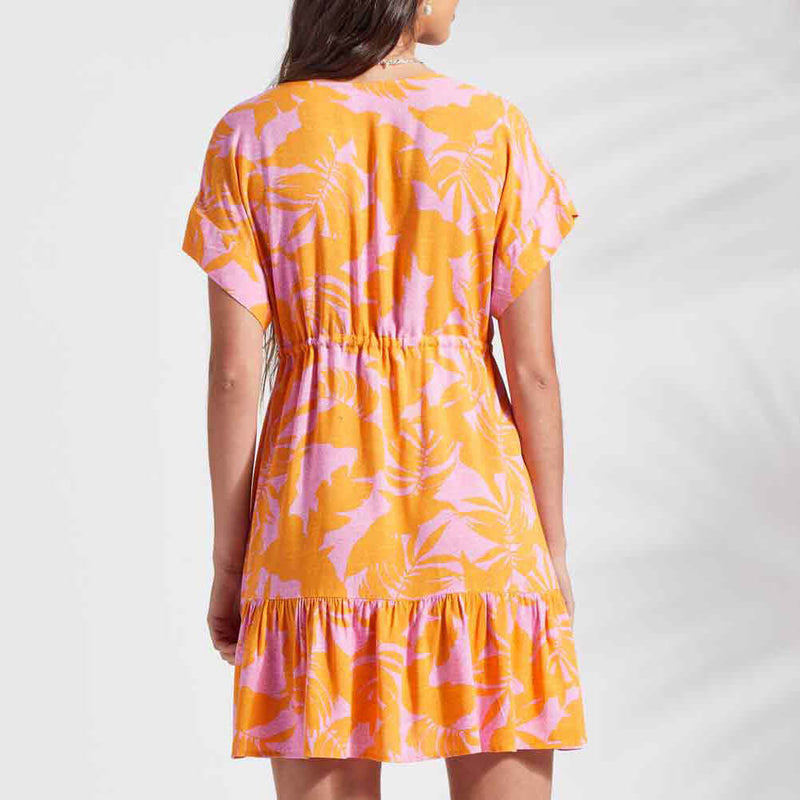 Tribal Cap Short Sleeve Dress - Canary