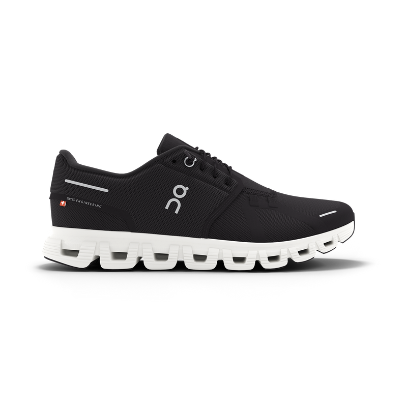 On Men's Cloud 6 Shoes - Black / White