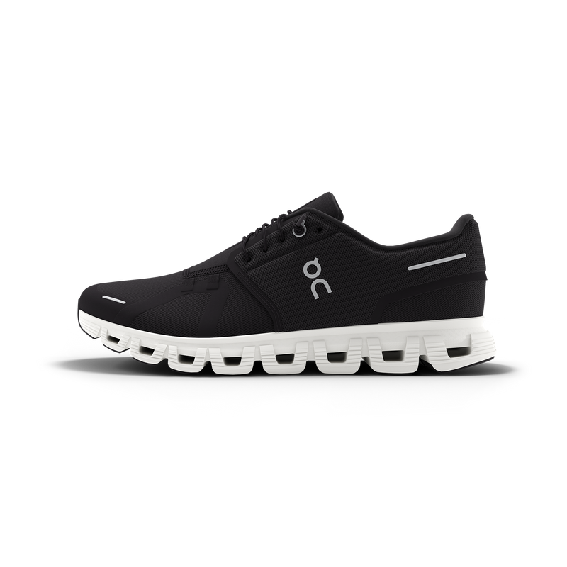 On Men's Cloud 6 Shoes - Black / White