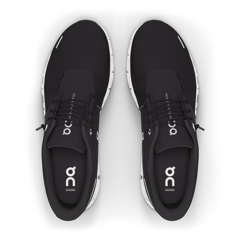 On Men's Cloud 6 Shoes - Black / White