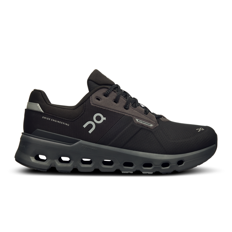 On Women's Cloudrunner 2 Waterproof Shoes - Magnet / Black