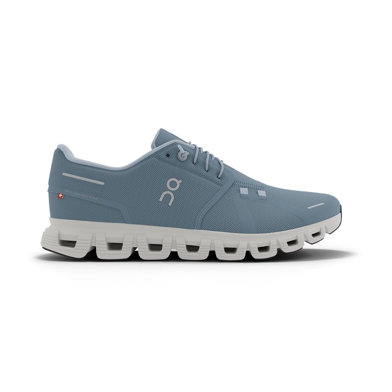 On Women's Cloud 6 Shoes - Chambray / White