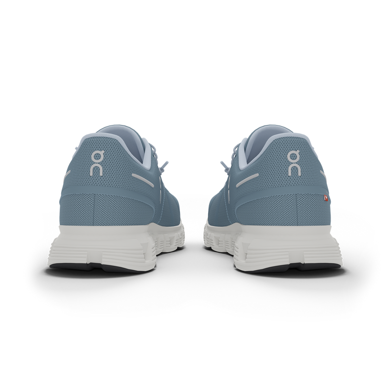 On Women's Cloud 6 Shoes - Chambray / White